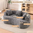 thumbnail image 5 of Timbernest 67" Boneless Cloud Sofa, Curved Sofa With Deep Seat, Modern Chenille Modular Sofa for Small Space, Gray, 5 of 10