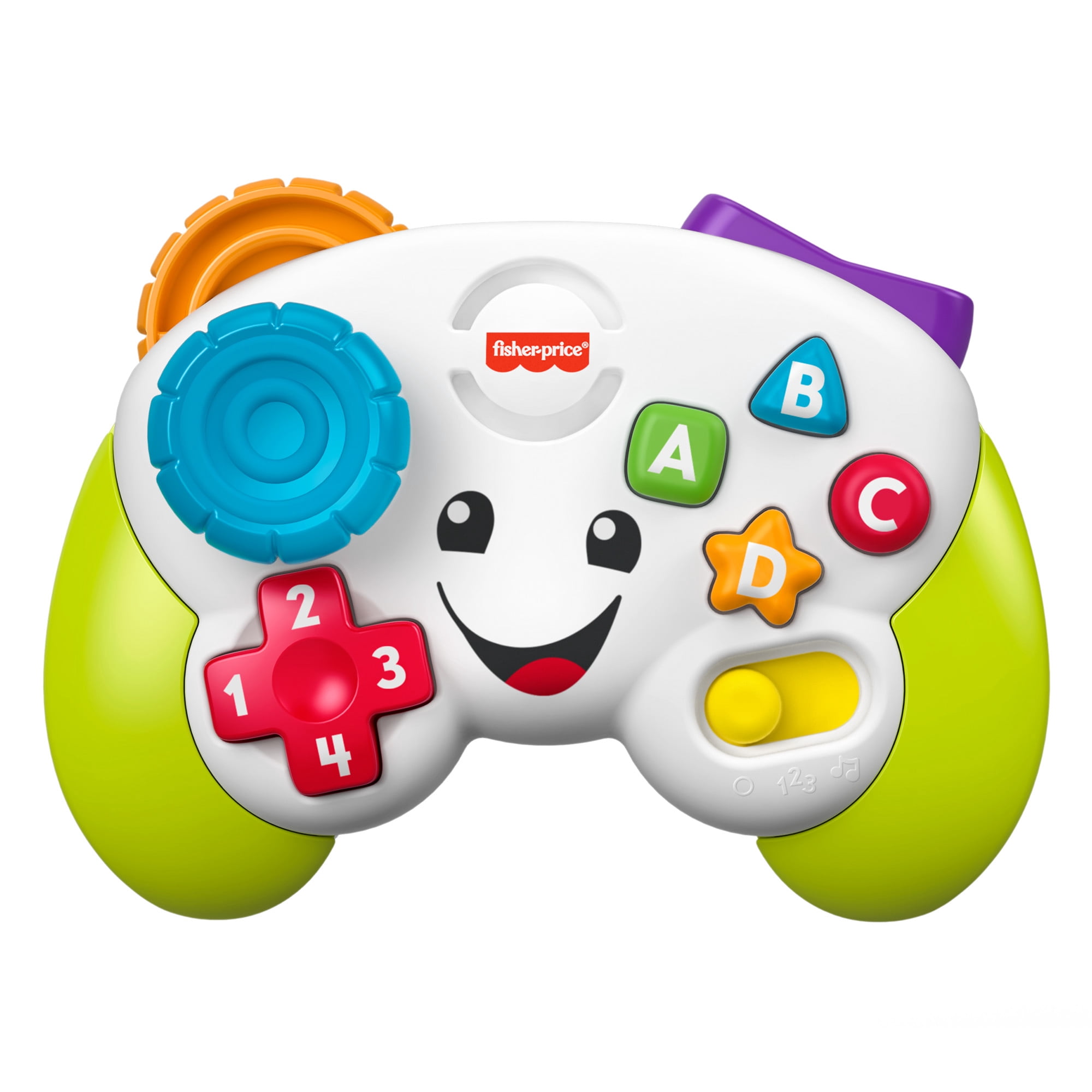 Fisher-Price Laugh & Learn Baby & Toddler Toy Game & Learn Controller Green Pretend Video Game with Music & Lights for Ages 6+ Months