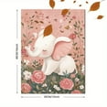 thumbnail image 3 of Qisvanset Cute Elephant in Roses Floral Canvas Wall Art, 40x30cm for Living Room Bathroom, 3 of 8