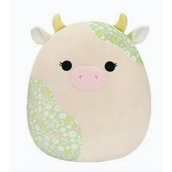 Squishmallows Stuffed Animals & Plush Toys, Easter Ada the Cow with Floral Belly, 8"