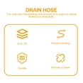 thumbnail image 3 of EeaseCA 1pc Washing Machine Drain Hose 2 Meter Water Pipe Washing Machine Extension Hose, 3 of 7