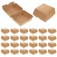 thumbnail image 1 of Burger Boxes Kraft Paper Light Brown For Sandwiches Burgers 30Pcs, 1 of 8