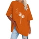 thumbnail image 1 of Camisetas de Manga Corta para las Mujeres Impreso Cuello Redondo Suelto Camiseta, Casual Cuatro Estaciones Blusa para el Hogar, 1 of 3