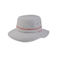 thumbnail image 1 of Juniper Taslon UV Bucket Cap with Orange Piping, Grey, 1 of 1