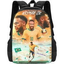 #10 Neymar Adult Simplicity Backpacks Bag Laptop Bag Bookbag Backpack 16.5 Inch For Daily, Black