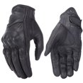 thumbnail image 2 of ICON Retro Time-Guantes De Cuero Real Para Motocicleta , Impermeables , Cruz , Neutros Equitación, 2 of 4
