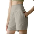 thumbnail image 2 of LEBONYARD Womens Shorts Summer Plus Size,Women's Shorts with a Modern Twist,Women's Summer Solid Pocket High WaistCasual Sports Shorts Gray S, 2 of 4