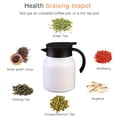 thumbnail image 4 of Tetera guisada de acero inoxidable teteras para hacer té teteras térmicas (blanco 1000ML) Sywqhk Libre de BPA, 4 of 8