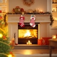 thumbnail image 4 of Dalrosia 8PCS Mini Cable Knitted Christmas Stockings 8'' White Red Strips Christmas Stockings with Claw Pattern Small Soft for Fireplace and Stair Decorations,Holiday Family Stockings, 4 of 7