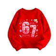thumbnail image 2 of Toddler Sweatshirts Girls Heart Print Six Seven 6 7 Sweatshirt Long Sleeve Pullover Tops Spring Fall Clothes Girls Tops Size 3-4 Years, 2 of 5