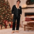 thumbnail image 5 of Kelon Christmas Family Pajamas Matching Sets, Long Sleeve Button Down Pj Set, Festival Party Holiday Sleepwear, comfort Soft Long Pants Lounge Set, 5 of 9
