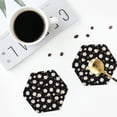thumbnail image 4 of Kdxio Daisies Flowers Funny Coasters,4 Pcs Leather Coasters,Housewarming Gifts,Protect Furniture from Water Marks Scratch and Damage, 4 of 8