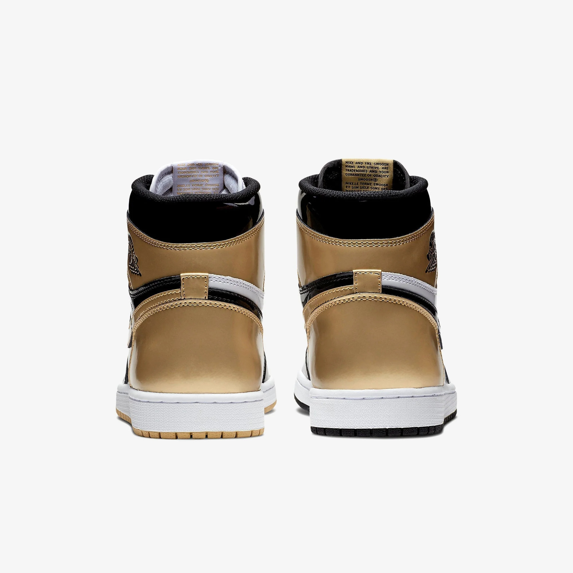 Nike Mens Air Jordan 1 Retro High OG NRG Top 3" Black/Metallic Gold Leather Size 10.5 - image 5 of 6
