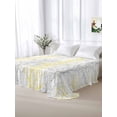 thumbnail image 6 of Yellow Gray Flat Sheet Only Twin Size, Soft Breathable Bed Top Sheets for Mattress, Pastoral Botanical Branch Aesthetics Luxury Bedding Flat Sheets for Home Hotel Bedroom Bed Protection, 6 of 9