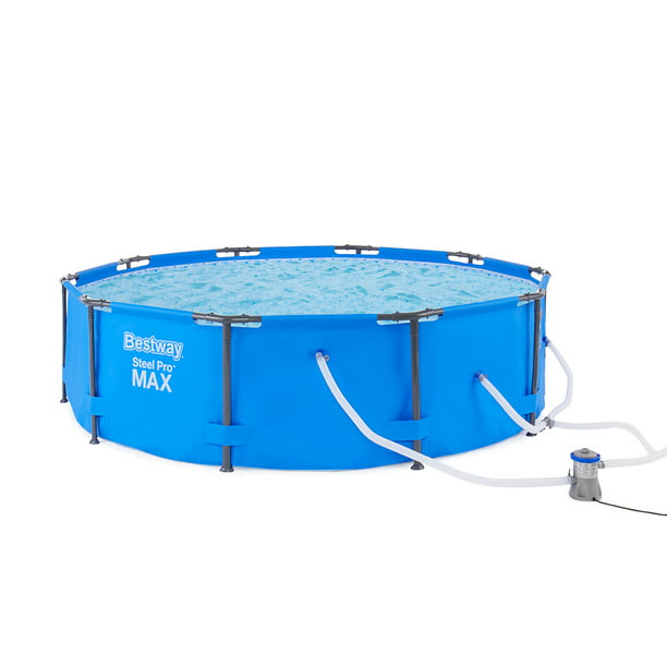 Simple Bestway Power Steel Pro Round Frame Above Ground Swimming Pool with Simple Decor