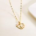 thumbnail image 2 of VOLALO Jewelry Initial Pendant Necklace for Men Womens, 14K Gold Plated Heart Letter Capital Necklace Alphabets from A-Z Figaro Chain Necklace, 2 of 10