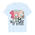thumbnail image 4 of LUOGENLI T-Shirt pour Filles Enfants Mode Décontractée Imprimé Col Rond Ample Manche Courte T-Shirt Haut Maxi Hauts avec Shorts Bleu Clair 10-11 Ans, 4 of 4