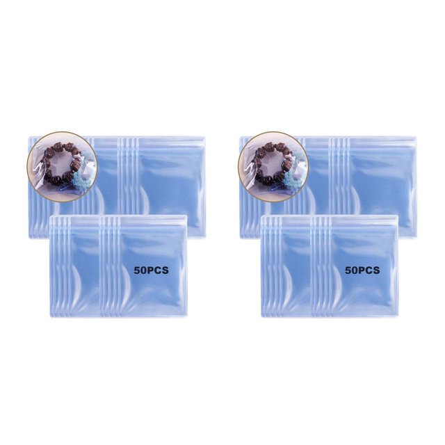Monstrate 20-100 Uds., regalos de plástico pequeños de alta transparencia, bolsa con cierre de cremallera para joyería, transparente que se puede volver Type2 NO2 Monstrate CBP261597