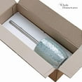 thumbnail image 6 of WHOLE HOUSEWARES Modern Toilet Brush Set, Turquoise (1 Glass Mosaic Bathroom Accessory), 6 of 7