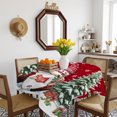 thumbnail image 3 of Red Wooden Gnomes Christmas Table Cloth Waterproof Tablecloths, Xmas Tree Snowflakes Winter Tablecloth Dining Table Cover for Kitchen Party Tabletop Outdoor, Square Tablecloth 60x60 Inch, 3 of 9