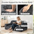 thumbnail image 4 of PamapicLife Plush Fluffy Foam Filled Bean Bag Chair, Gray, 4 of 7