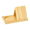 thumbnail image 2 of Abbraccia Triangle Book Holder Book Stand Simple Design Mini Bookshelf Triangle Bookshelf, Book Rest ,for Library Table Office Reading Wood Color, 2 of 9