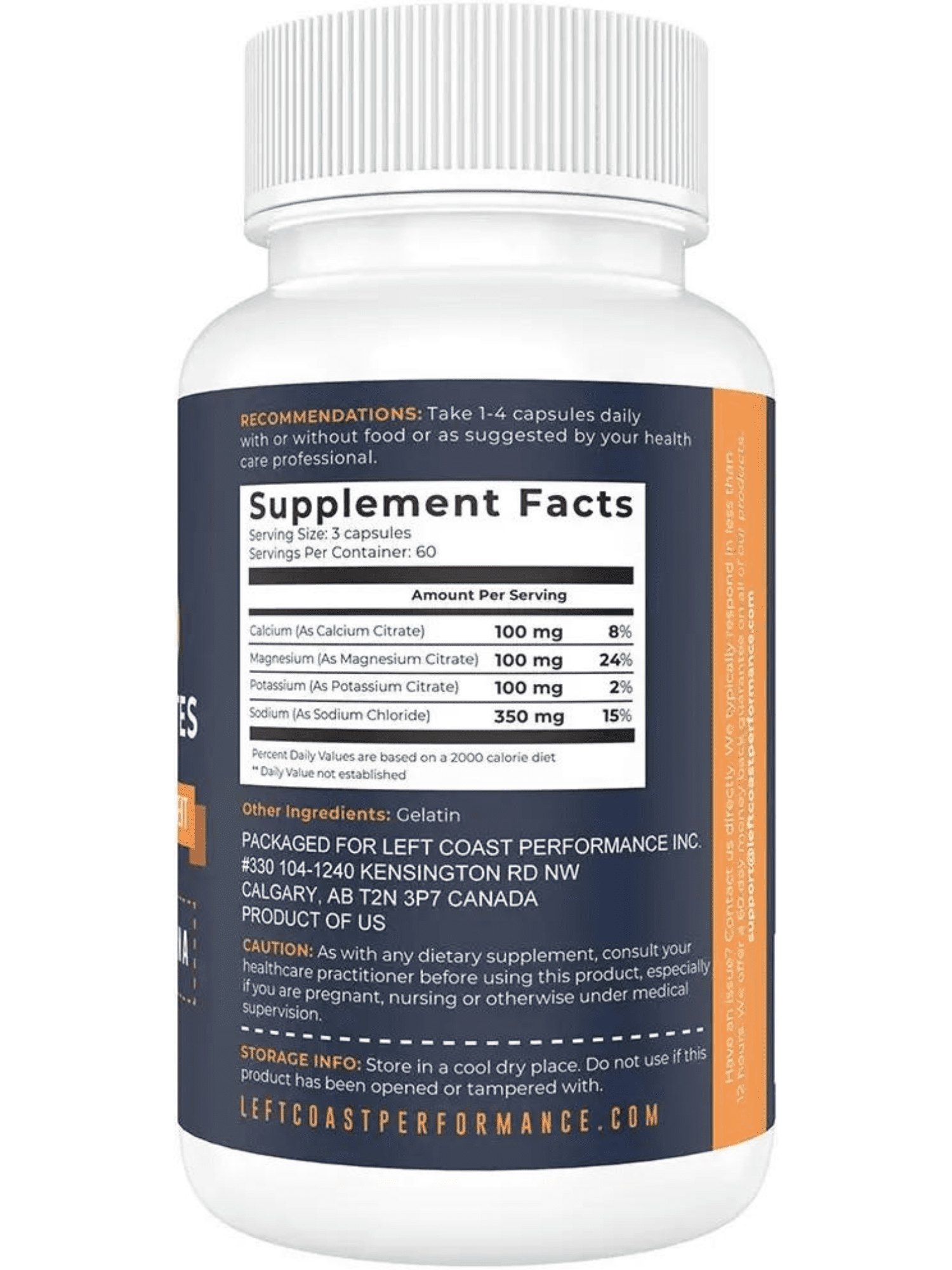 Left Coast Performance Keto Electrolyte Dietary Supplements for Keto Diet and Hydration Support, 180 Count