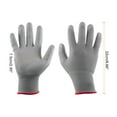 thumbnail image 2 of Uxcell 2 Pares de Guantes de Trabajo de Seguridad Antideslizantes de 22 cm, Guantes de Nylon Recubiertos de Goma (Pequeño), Gris Rojo, 2 of 5