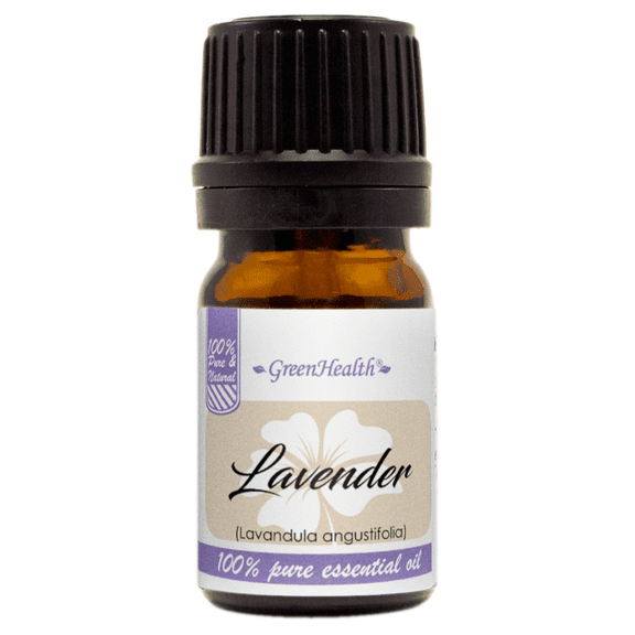 GreenHealth Lavender Essential Oil 1/6 fl oz (5 ml) Glass Bottle with Euro Dropper