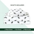 thumbnail image 4 of Elegant Comfort - 4 PIECE Holiday Christmas Flannel Cotton Sheet Set, Deep Pocket Fitted - Twin XL, Black Elk, 4 of 5