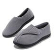 thumbnail image 7 of Diabetic Slippers Shoes for Men Arthritis Edema Adjustable Closure Memory Foam House Shoes, Grey 12, 7 of 7
