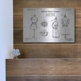 thumbnail image 5 of Luxe Metal Art 'Dress Form Blueprint Patent White' Acrylic Glass Wall Art, 16"x12", 5 of 9