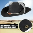thumbnail image 2 of TAGVO Boonie Hat Fishing Hat, Foldable Cowboy Style Bucket Hat Sun Hat UV Protection Wide Brim Bucket Cap Adjustable Chin Strap Breathable Safari Hat Jungle Hat for Fishing Camping Hiking, Black, 2 of 7