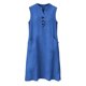 thumbnail image 5 of TaTaai Women's Loose Fit Slip Dress Solid Color Sleeveless V-Neck Linen Feel Button Front Casual Maxi Dress Summer Pocket Detail Gift, 5 of 7