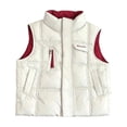 thumbnail image 6 of Tween Girls Sleeveless Puffer Vest Zip Up Stand Collar Winter Warm Outerwear Coat with Chest Zipper Pocket Kids Lightweight Padded Fall Casual Gilet Jacket, Size 9-10, 6 of 7