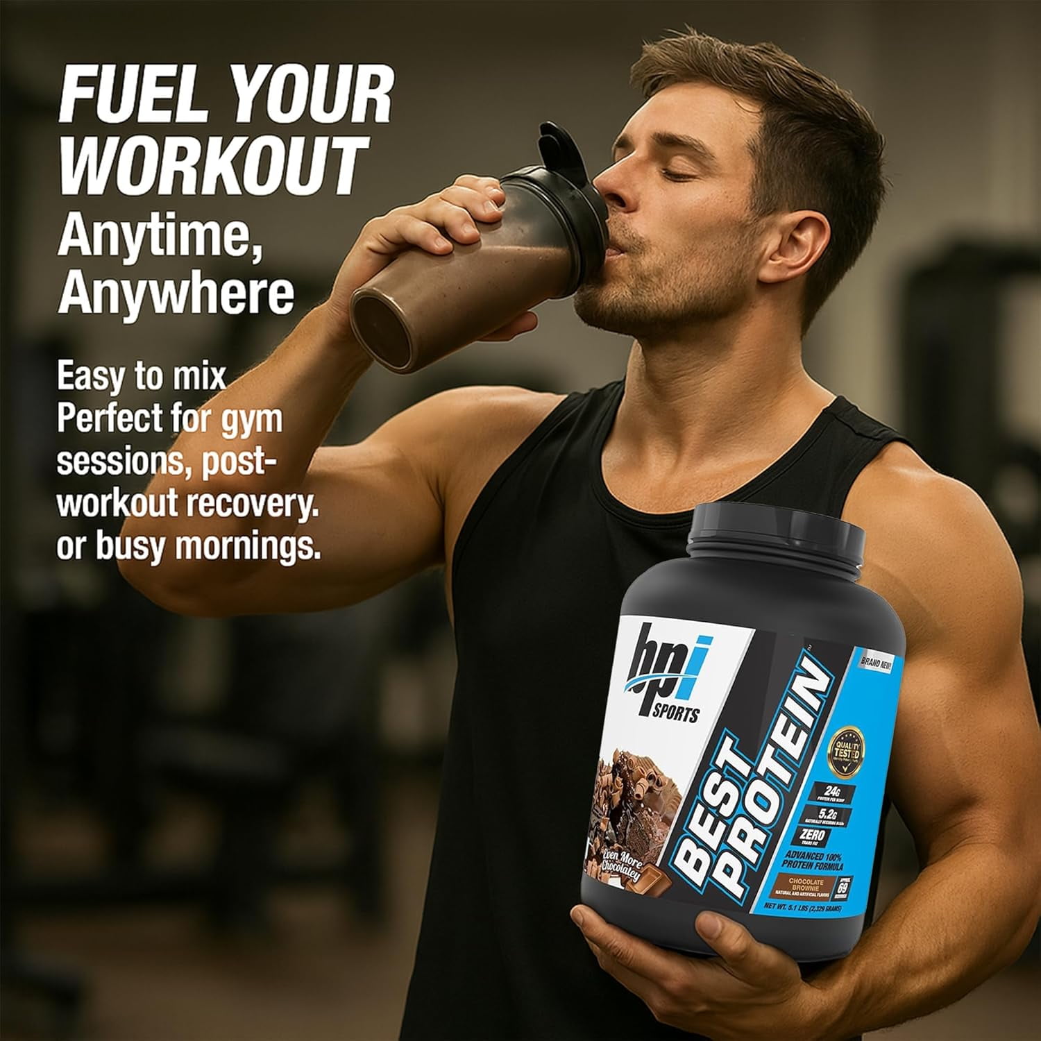 BPI Sports Best Protein Powder, 100% Whey Blend for Muscle Growth