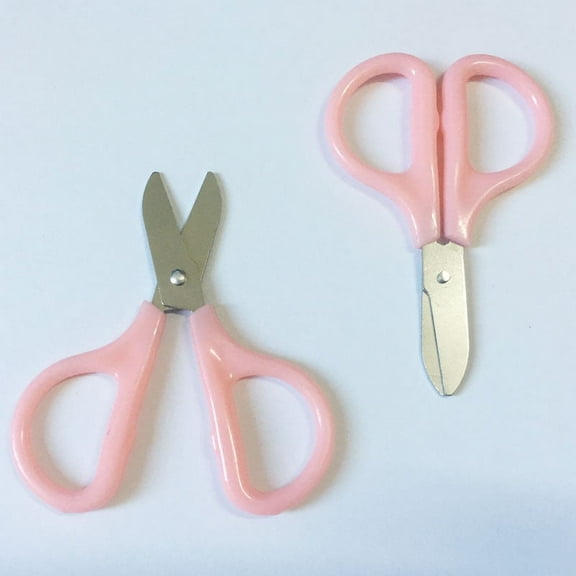 100 pc Stainless Steel Scissors with Plastic Handle Sewing Scissors Pink 72x47mm