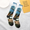 thumbnail image 5 of Cauagu Lake Forest Dinosaur A Print Women's Men's Ankle Socks 1-pack Casual Athletic Socks for Unisex Adult Moisture-Wicking Socks for Daily Wear/Running/Sport, 5 of 8