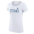 thumbnail image 2 of Women's G-III 4Her by Carl Banks White Tennessee Titans Dot Print Lightweight Fitted T-Shirt, 2 of 3