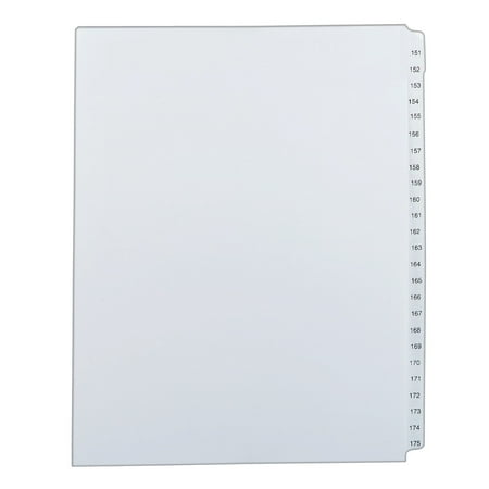 Avery Collated Legal Dividers Allstate Style, Letter Size, 151-175 Tab Set (82189)