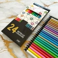 thumbnail image 4 of MANNYA 24 Count Metallic Colored Pencils Assorted Coloring Pencil Set Wooden Drawing Pencils For Kids Art Drawing Coloring Book, 4 of 12