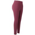 thumbnail image 3 of Las mujeres de alta cintura pantalones de yoga control de la barriga entrenamiento fitness pantalones de nylon deporte accessorysauce púrpura, 3 of 8