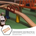 thumbnail image 3 of Juego de 2 vías de tren de madera para niños, accesorios para vías de tren de madera, juguetes, vías de tren de madera, sistema ferroviario de madera, 3 of 8