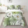 thumbnail image 2 of Erosebridal Spring Daisy Bedding Sets Queen Size,Green Gradient Graffiti Comforter Sets with Sheets,Oil Painting Bed in a Bag Queen Size,Super Cozy Room Decoration Reversible,7 Pieces, 2 of 6