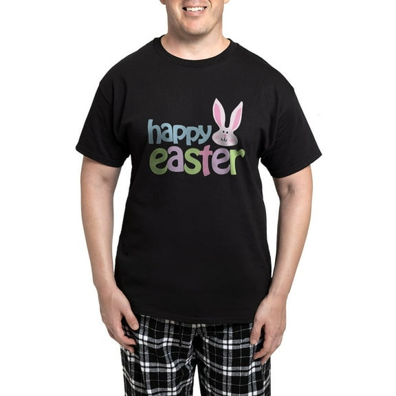 CafePress - Happy Easter Men's Dark Pajamas - Men's Dark Loose Fit Cotton Pajama Set