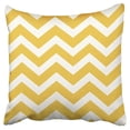 thumbnail image 1 of BOSDECO Motif Chevron Jaune Rayé Épais avec Taie d'Oreiller Housse de Coussin 20x20 Pouces, 1 of 1