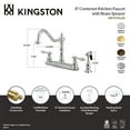 thumbnail image 7 of Kingston KB1752TALBS Tudor Two-Handle 4-Hole 8" Centerset Kitchen Faucet with Brass Sprayer in Polished Brass, 7 of 7