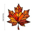 thumbnail image 3 of Maple Leaf Window Hanging Decor - Glitter Acrylic Fall Suncatcher Ornaments, Stained Glass Style Leaf Decor for Thanksgiving & Autumn Home Decoration, 3 of 5