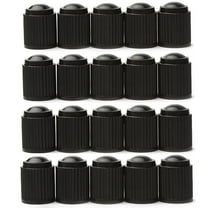 MLINS Durable Plastic Tire Valve Core Caps Set of 20 for Car and Motorcycle Use Black