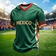 thumbnail image 2 of Rvusndi 2026 Mexico Soccer Shirt Men Tshirts Short Sleeves Summer Tops Graphic Tees Crew Neck Print Casual Basic Tees for Daily Wear, 2 of 3